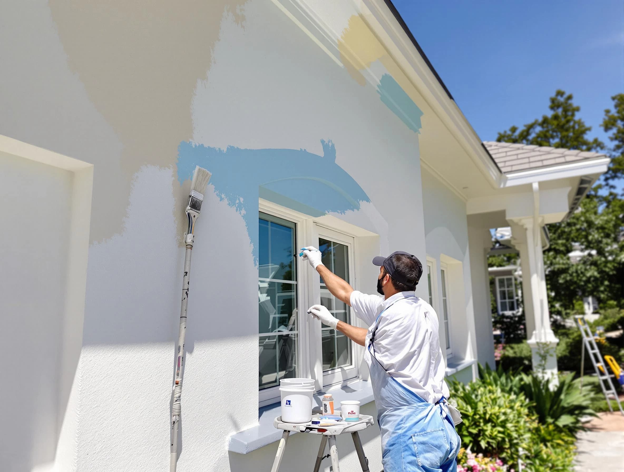 Willoughby House Painters professional painting the exterior of a house in Willoughby, OH