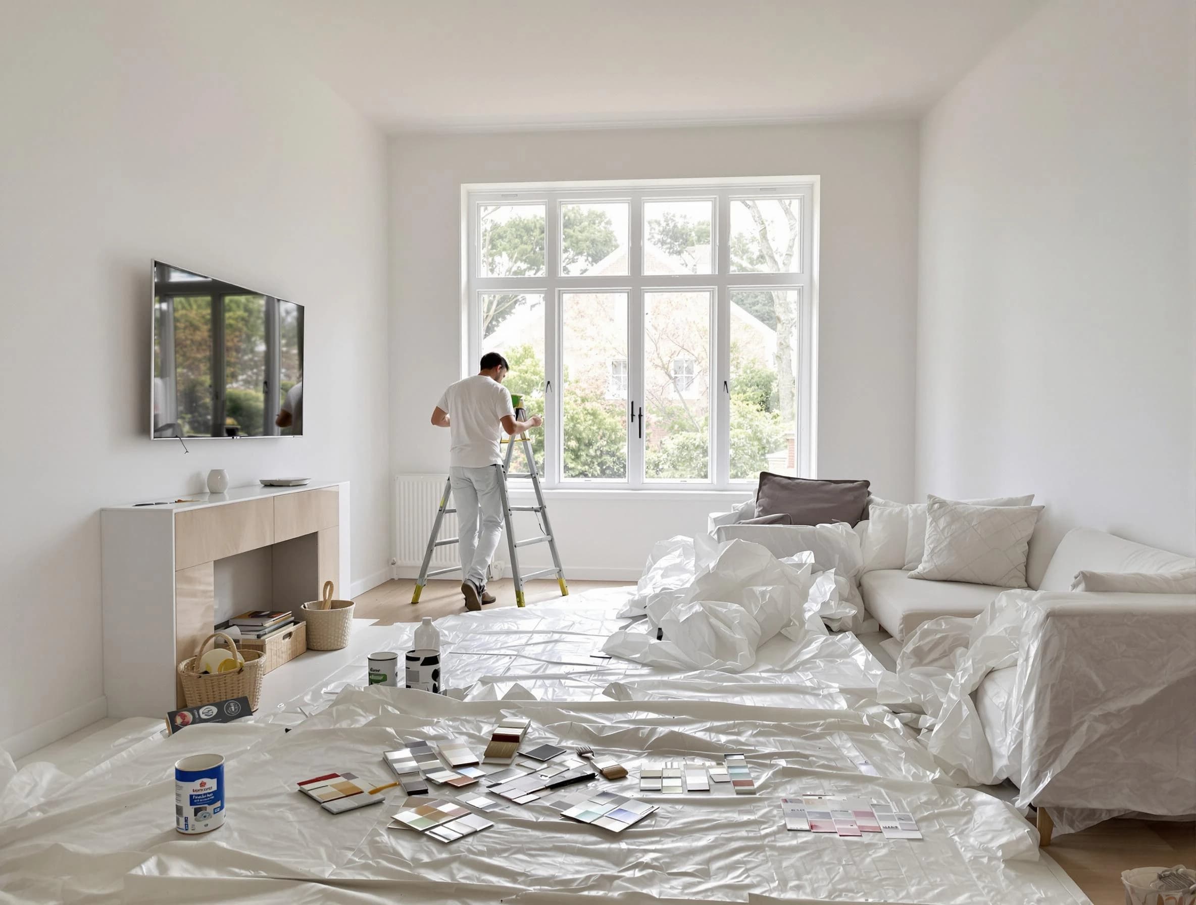 Willoughby House Painters professional applying interior paint in Willoughby, OH