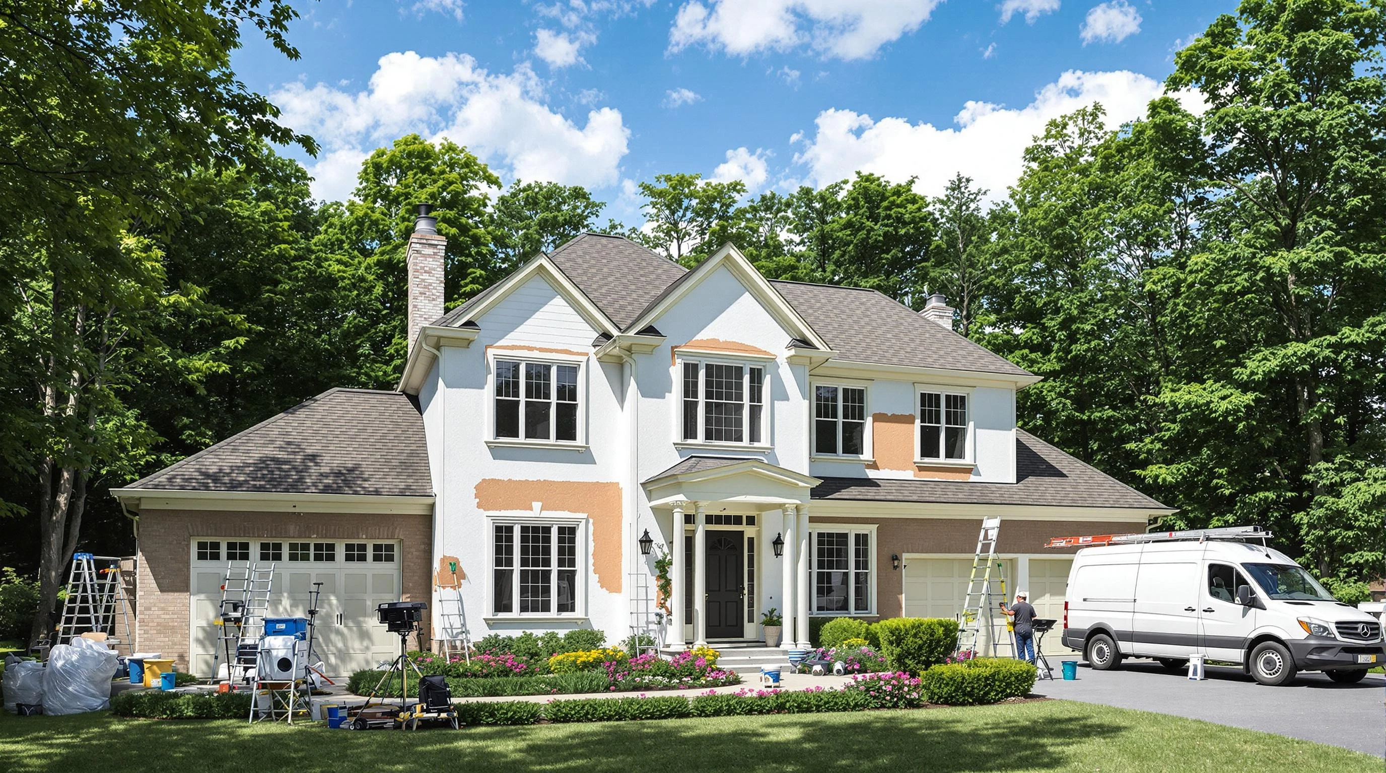 Willoughby House Painters painting crew working in Kirtland, OH