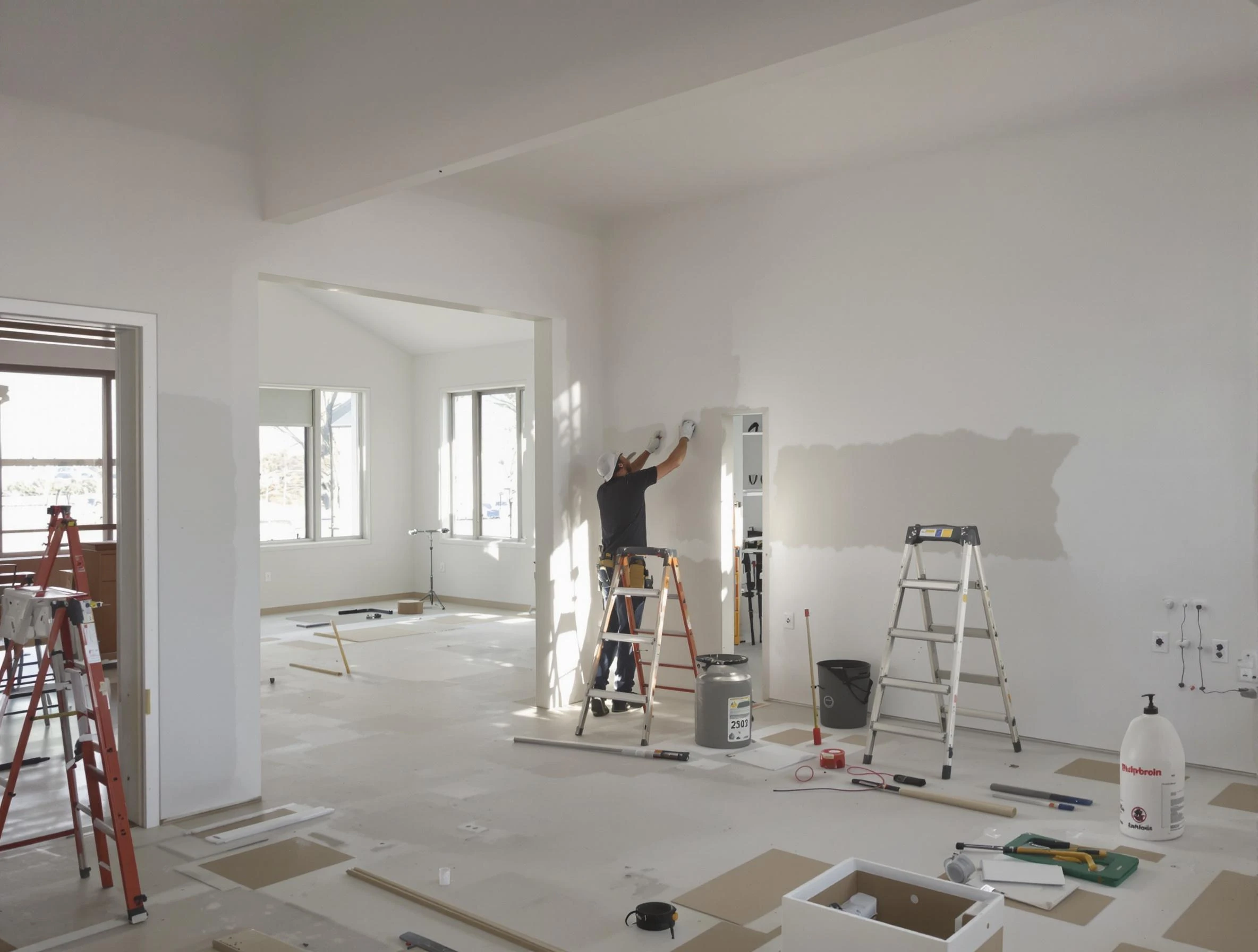 Detailed drywall installation with Willoughby House Painters in Willoughby
